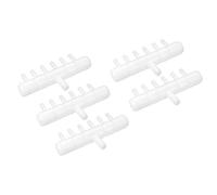 sourcing map 5Pcs 8mm to 5.5mm 6 Ways Air Line Tubing Splitter Connector Fish Tank Oxygen Pipe Air Tubing Adapter for Aquarium, White