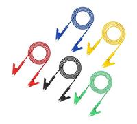 sourcing map 5pcs 9.81ft Alligator Clip Test Leads, 15A Dual Alligator Clips with Wires for Multimeter Jumper Wire Industry Car Battery, Multicolor