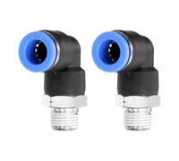 sourcing map 5pcs 90 Push to Connect Fittings 8mm ID x 1/8" NPT Male Thread Elbow Fitting Quick Connect Air Hose Pneumatic for Water Gas Oil Pipe