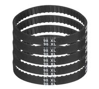 sourcing map 5pcs 98XL 037 Timing Belt 49 Teeth Rubber Geared Cogged Belt, 0.37" Width, 0.20" Pitch Mechanical Replacement Belts