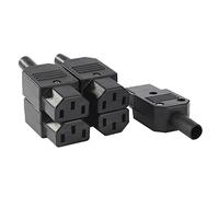 sourcing map 5Pcs AC250V 10A IEC320 C13 Female 3 Terminals Power Adapter Connector