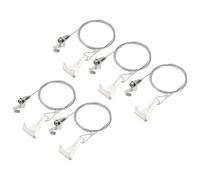 sourcing map 5Pcs Adjustable Picture Hanging Wire Kit 1.5m x 1.5mm Hanging Rope with S Hooks