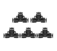 sourcing map 5pcs Air Line Fitting g 1/8" Push to Connect Branch Tee Pneumatic Quick Union 3 Way Air Line Hose for Water Air Oil Pipe