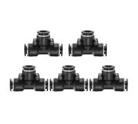 sourcing map 5pcs Air Line Fitting g 3/8" Push to Connect Branch Tee Pneumatic Quick Union 3 Way Air Line Hose for Water Air Oil Pipe