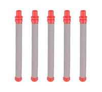 sourcing map 5pcs Airless Spray Gun Filter, Replacement High-Pressure Gun Screen Filters Paint Filter, Replacement Spraying Accessories Push on Type, Red