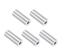sourcing map 5Pcs Aluminum Spacers, 3/4" OD x 5/16" ID x 2"L Screw Standoff Brushed Finish Unthreaded Metal Round Spacer, Unthreaded Standoff Bushing for M8 Screw Bolts