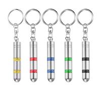 sourcing map 5pcs Anti-Static Keychain Magnetic Head Car Static Human Body ESD Tool Electricity Discharge Remover Keychains for Car Door House, Red/Blue/Black/Green/Yellow
