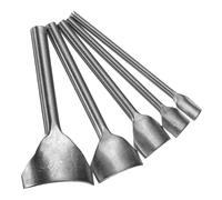 sourcing map 5pcs Arc-Shaped Leather Punch, 10mm-40mm, Leather Cutter Arch Curve, Belt End Cutter, Carbon Steel Flatter Curve Punch Tool for Crafting Strap Belt, Wallet and Bag