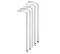 sourcing map 5pcs Ball End Hex Key Wrench 4mm CR-V Steel L-Shape Hexagon Metric Wrenches Repairing Tool for Home DIY Bike Motorcycle Repair