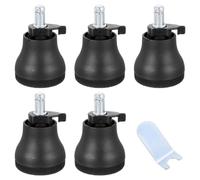 sourcing map 5Pcs Bell Glides, Chair Feet Wheel Stopper Replacement Office Chair or Stool Swivel Caster Wheels to Fixed Stationary Castors for Hardwood Floors