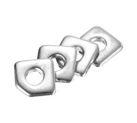 sourcing map 5pcs Beveled Square Washers M6x16x3.6 Stainless Steel Missing Angle Flat Gasket for Channel Steel Wedge Shaped Washers for Shim Leveling