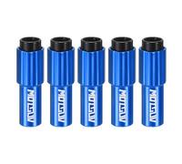 sourcing map 5pcs Bike Inline Cable Adjuster Aluminum Alloy Brake Cable Gear Shift Connector Indexed Inline Cable Tension Adjuster Housing Screws for Mountain and Road Bikes, Blue