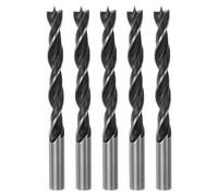 sourcing map 5pcs Brad Point Drill Bits 11mm(7/16") Dia Straight Round Shank Drill Metric Brad Point 1.26" Drilling Depth Spiral Twist Drill Bits for Carpenter Woodworking Plastic Rubber