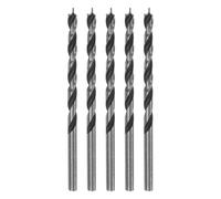 sourcing map 5pcs Brad Point Drill Bits 3.2mm(8/64") Dia Straight Round Shank Drill Metric Brad Point 1.6" Drilling Depth Spiral Twist Drill Bits for Carpenter Woodworking Plastic Rubber