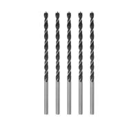sourcing map 5pcs Brad Point Drill Bits 8mm(5/16") Dia Straight Round Shank Drill Metric Brad Point 5.3" Drilling Depth Spiral Twist Drill Bits for Carpenter Woodworking Plastic Rubber