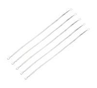 sourcing map 5Pcs Braided Ground Strap 20" x 0.3" Tinned Copper Universal Automotive Flexible Bare Flat Ground Strap Connectors with Terminal Plugs for Most Car Vehicle