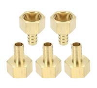 sourcing map 5pcs Brass Barbed Fitting 3/4" NPT Female to 1/2" Hose ID for Home Brew Pipe Fitting Direct Thread Connector Durable Construction