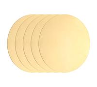 sourcing map 5pcs Brass Sheets, 0.24" Thickness x 3.15" Diameter Brass Round Plate H62 Brass Metal Sheet for Crafting Carving Stamping DIY Handicrafts Models Repairs, Yellow