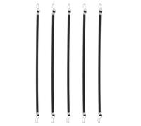 sourcing map 5Pcs Bungee Cords with Hooks, 1.5 Meter Bungee Straps Rubber Tarp Straps Tie Down Cords with Metal Hook Buckles for Securing Motorcycle Cargo Tarps Canvases, Black