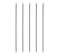 sourcing map 5Pcs Bungee Cords with Hooks, 2.5 Meter Bungee Straps Rubber Tarp Straps Tie Down Cords with Metal Hook Buckles for Securing Motorcycle Cargo Tarps Canvases, Black