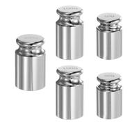 sourcing map 5pcs Calibration Weight Set 50g 100g 200g M1 Precision Chrome Plated Steel for Digital Balance Scales