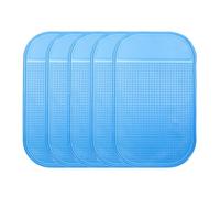 sourcing map 5pcs Car Dashboard Anti-Slip Mat 5.5" x 3" Universal Sticky Dash Pad Washable Reusable Car Non-Slip Mats for Phone Keys Sunglasses Electronic Devices, Blue