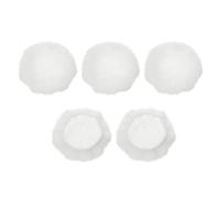 sourcing map 5pcs Car Polisher Bonnet Buffing Pad Lamb's Wool Polishing Buffing Pad Cover for 5"-6" Car Buffer Bonnets Polisher, White