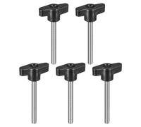 sourcing map 5Pcs Clamping Screw Knob, M6 x 60mm Metric 304 Stainless Steel T Shaped Thumb Screws Handle for Quick Remove Hand Tightening Knob Replacement
