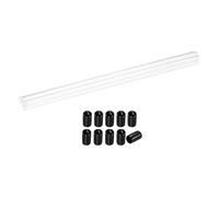 sourcing map 5Pcs Clear Rigid Acrylic Pipe, 5mm(0.2") ID x 8mm(0.31") OD 12" Round Polycarbonate Tube Plastic Tubing with Rubber Caps for Plumbing, Lighting, Aquarium, DIY Projects