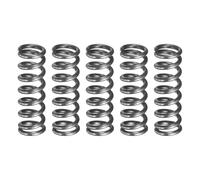 sourcing map 5Pcs Compression Spring, 5mm OD, 0.8mm Wire Size, 15mm Free Length, Spring Steel Construction Extended Mechanical Compression Springs for Shop and Home Repairs, Silver Tone