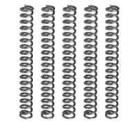 sourcing map 5Pcs Compression Spring, 5mm OD, 0.8mm Wire Size, 40mm Free Length, Spring Steel Construction Extended Mechanical Compression Springs for Shop and Home Repairs, Silver Tone