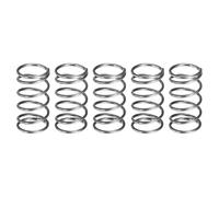 sourcing map 5Pcs Compression Spring, 9mm OD, 0.8mm Wire Size, 15mm Free Length, Spring Steel Construction Extended Mechanical Compression Springs for Shop and Home Repairs, Silver Tone
