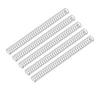 sourcing map 5Pcs Compression Spring, Wire Diameter 0.016", OD 0.16", Free Length 1.97" 304 Stainless Steel Coil Mechanical Compressed Spring, Silver