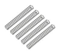sourcing map 5Pcs Compression Spring, Wire Diameter 0.039", OD 0.24", Free Length 1.97" 304 Stainless Steel Coil Mechanical Compressed Spring, Silver