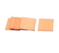 sourcing map 5pcs Copper Heatsink Laptop PC CPU Copper Heatsink Pad Pads Thermal Shim Plate Cooler Heat Sink, 20x20x1.0mm