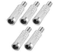 sourcing map 5pcs DC Power Female Adapter, 5.5mm x 2.1mm 1.26" DC Power Jack Plug Adapter Connector for DC Cable Adapter Replacement Repairing