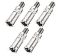 sourcing map 5pcs DC Power Female Adapter, 5.5mm x 2.1mm 1.46" DC Power Jack Plug Adapter Connector for DC Cable Adapter Replacement Repairing