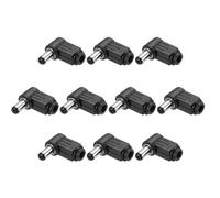 sourcing map 5pcs DC Power Male Adapter, 5.5mm x 2.1mm 0.87" Trigger DC Power Jack Plug Adapter Connector for DC Cable Adapter Replacement Repairing, Black
