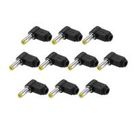 sourcing map 5pcs DC Power Male Adapter, 5.5mm x 2.1mm 1.02" Trigger DC Power Jack Plug Adapter Connector for DC Cable Adapter Replacement Repairing, Black