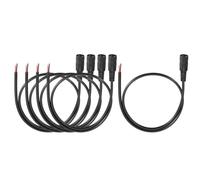 sourcing map 5pcs DC Power Pigtails Cable, 5.5 x 2.1mm Female Barrel Plug Connector to Bare Wire Open End for CCTV Camera, DVR, LED Strip, 50cm Black