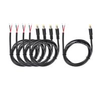 sourcing map 5pcs DC Power Pigtails Cable, 5.5mm x 2.5mm Male Barrel Plug Connector to Bare Wire Open End 100cm for PC Laptop Toys Cellphone Electronic Device