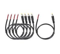 sourcing map 5pcs DC Power Pigtails Cable, 5.5mm x 2.5mm Male Barrel Plug Connector to Bare Wire Open End 50cm for PC Laptop Toys Cellphone Electronic Device