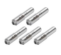 sourcing map 5pcs Diamond Dressers, 10mm x 47mm (25/64" x 1-7/8") Single Tapered Point Grinding Wheel Round Pen Welded Diamond Dressing Tools, Silver Tone