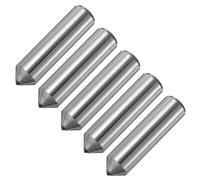 sourcing map 5pcs Diamond Dressers, 12mm x 47mm (15/32" x 1-7/8") Single Tapered Point Grinding Wheel Round Pen Welded Diamond Dressing Tools, Silver Tone