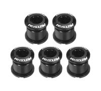 sourcing map 5pcs Double Chain Ring Bolts M8 Aluminum Alloy Bicycle Crankset Nuts Chainwheel Screw for Road Bike Mountain Bike, Black
