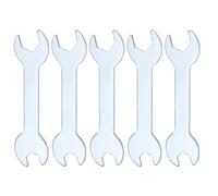 sourcing map 5pcs Double Open End Thin Wrench 10mm x 14mm Metric Super Thin Small Flat Head Wrench Galvanizing Open Ended Spanner for Automotive Repair Furniture Assembly