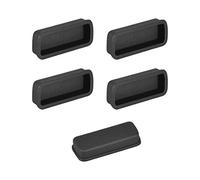 sourcing map 5pcs DVI Video Silicone Port Anti Dust Protectors Cap Cover 23mmx8mm Black