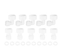sourcing map 5Pcs Elbow&Straight 1/2 Inch NPT Female to 1/4 Inch Quick Tube Connector Push to Connect Tube Fittings Hose Connector for RO Reverse Osmosis System with Rubber Rings