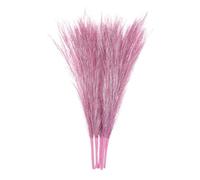 sourcing map 5Pcs Faux Pampas Grass Small 45cm/17.7" Fake Fluffy Pampas Grass 7 Branches Artificial Vase Filler for Home Office Vase Wedding Decoration Pink