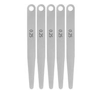 sourcing map 5pcs Feeler Gauge 0.25mm Thickness Gauge 65MN Steel Metric Gap Measuring Tool, Single Blade